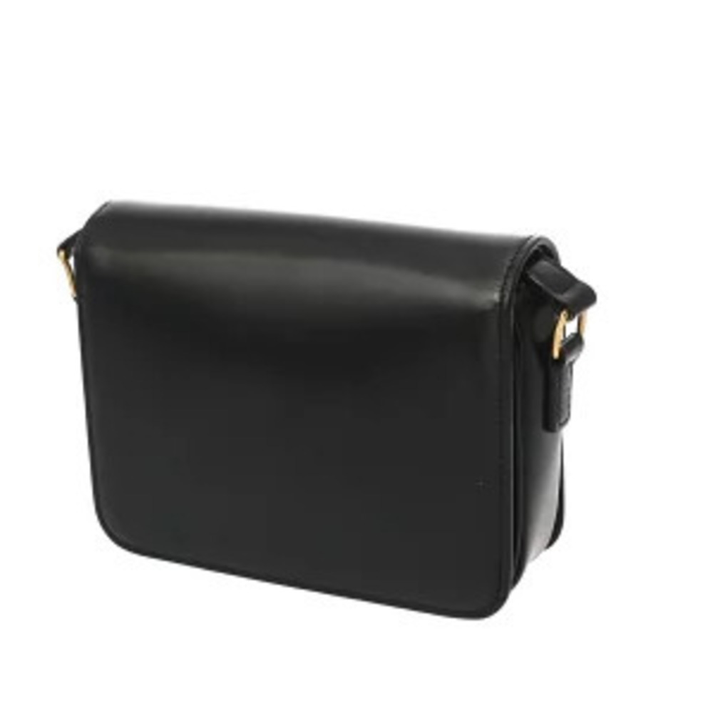 Celine Teen Triomphe Bag Black Shiny Calf Leather Shoulder - Picture 2 of 9